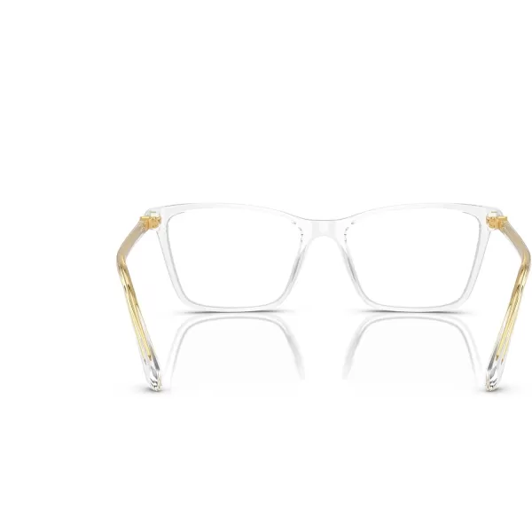 Swarovski Womens Sk2015 Rectangular Prescription Eyewear FramesTransparentDemo Lens