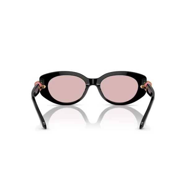 Swarovski Womens Sk6002 Oval SunglassesBlackPink