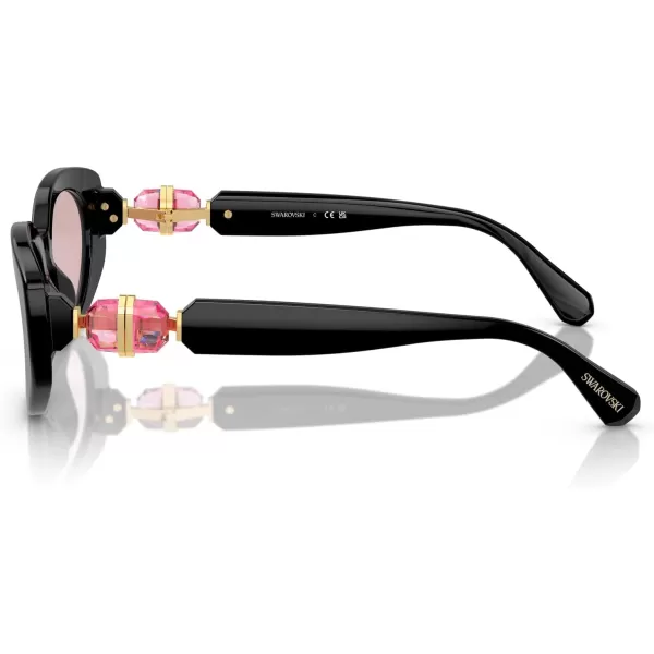 Swarovski Womens Sk6002 Oval SunglassesBlackPink