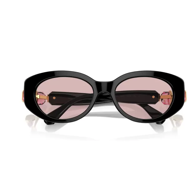 Swarovski Womens Sk6002 Oval SunglassesBlackPink