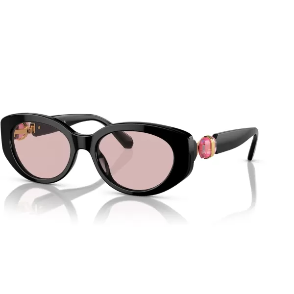 Swarovski Womens Sk6002 Oval SunglassesBlackPink