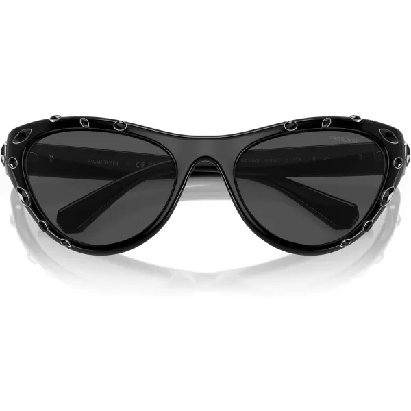 Swarovski Womens Sk6007 Cat Eye SunglassesBlackDark Grey