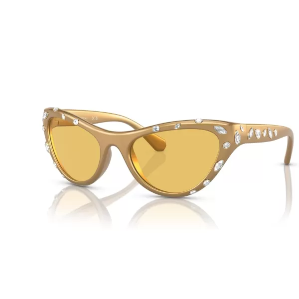 Swarovski Womens Sk6007 Cat Eye SunglassesGoldYellow