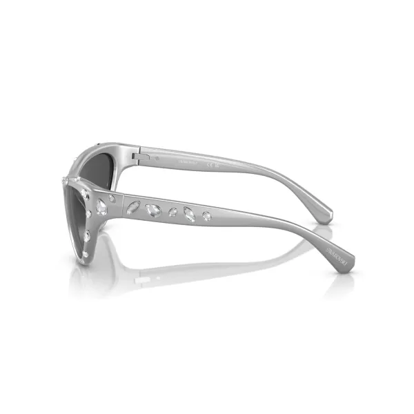 Swarovski Womens Sk6007 Cat Eye SunglassesMetallic GreyDark Grey