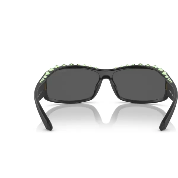 Swarovski Womens Sk6009 Rectangular SunglassesMatte BlackDark Grey