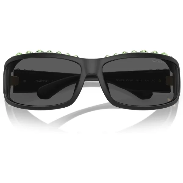 Swarovski Womens Sk6009 Rectangular SunglassesMatte BlackDark Grey