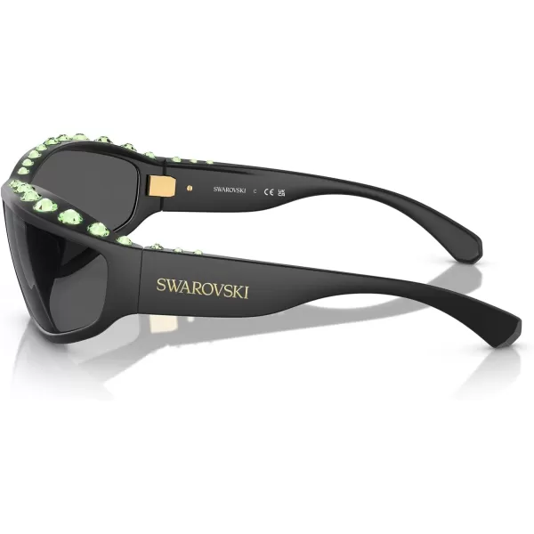 Swarovski Womens Sk6009 Rectangular SunglassesMatte BlackDark Grey