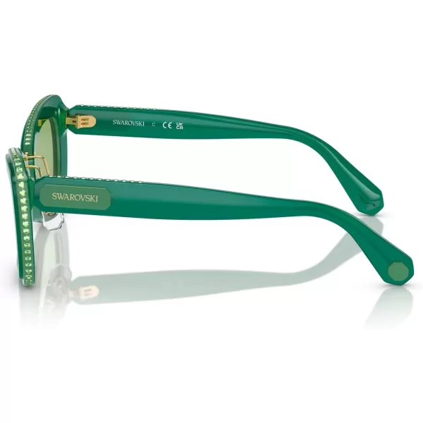 Swarovski Womens Sk6012 Butterfly SunglassesGreenDark Green