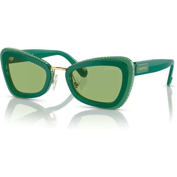 Swarovski Womens Sk6012 Butterfly SunglassesGreenDark Green