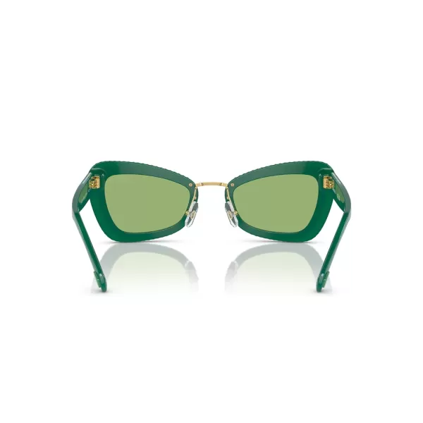 Swarovski Womens Sk6012 Butterfly SunglassesGreenDark Green