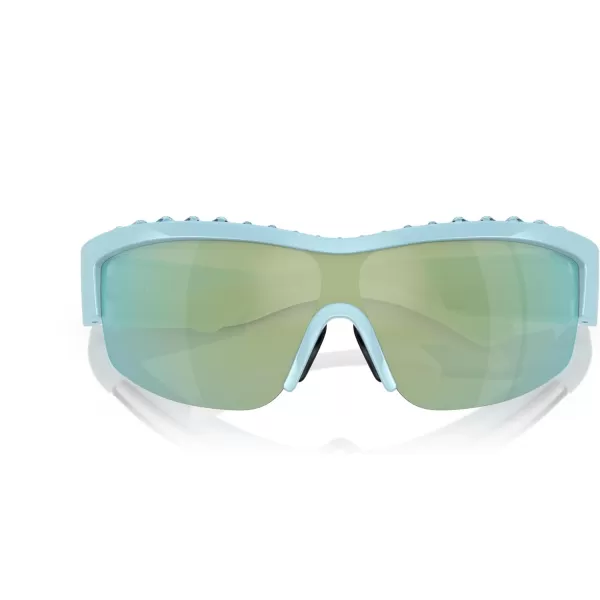 Swarovski Womens Sk6014 Rectangular SunglassesLight BlueLight Green Mirrored Blue