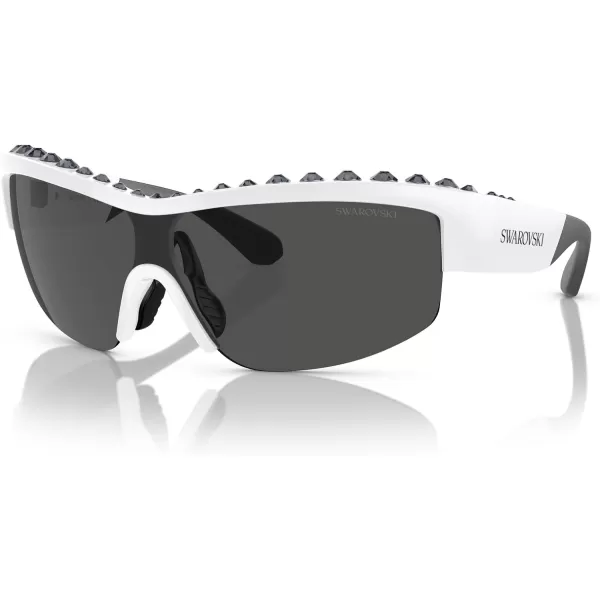 Swarovski Womens Sk6014 Rectangular SunglassesWhiteDark Grey