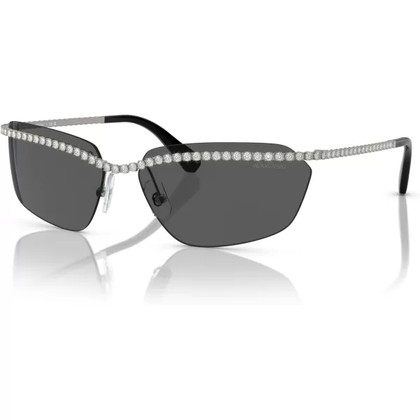 Swarovski Womens Sk7001 Rectangular SunglassesGunmetalDark Grey