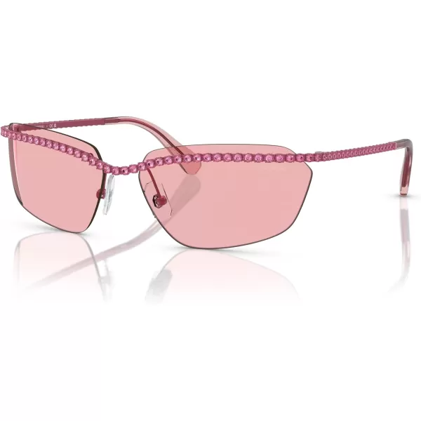 Swarovski Womens Sk7001 Rectangular SunglassesRosePink