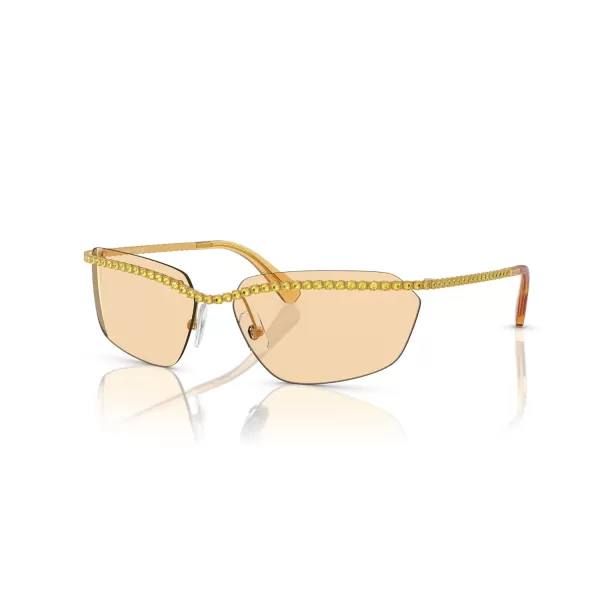 Swarovski Womens Sk7001 Rectangular SunglassesYellowYellow