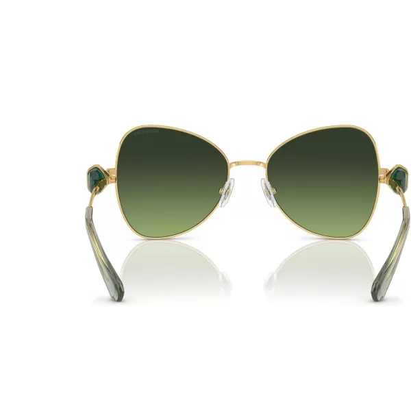 Swarovski Womens Sk7002 Butterfly SunglassesGold YellowBrown