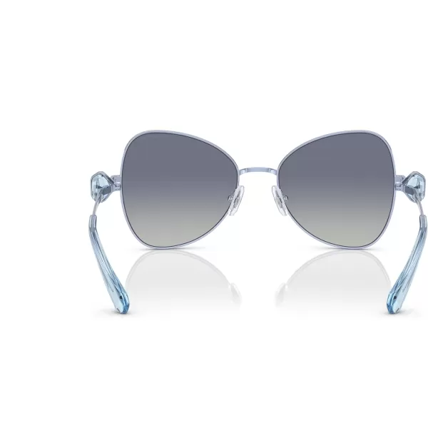 Swarovski Womens Sk7002 Butterfly SunglassesMetal Light BlueGradient Blue