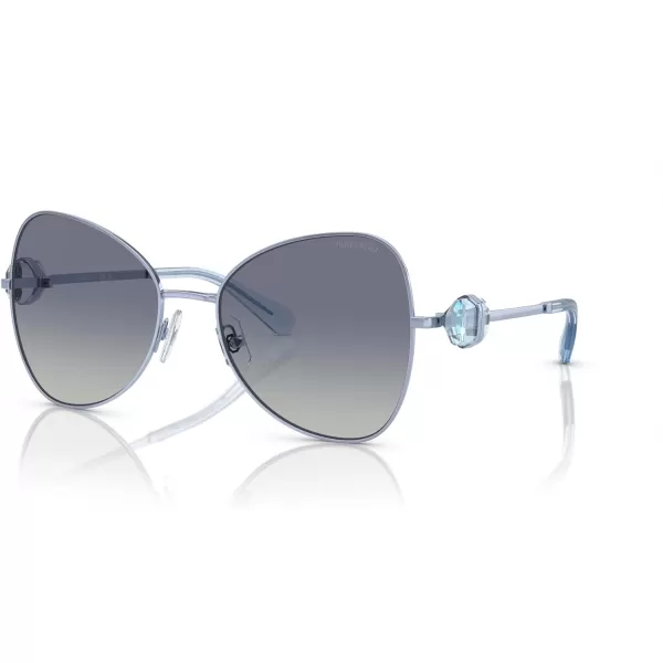 Swarovski Womens Sk7002 Butterfly SunglassesMetal Light BlueGradient Blue