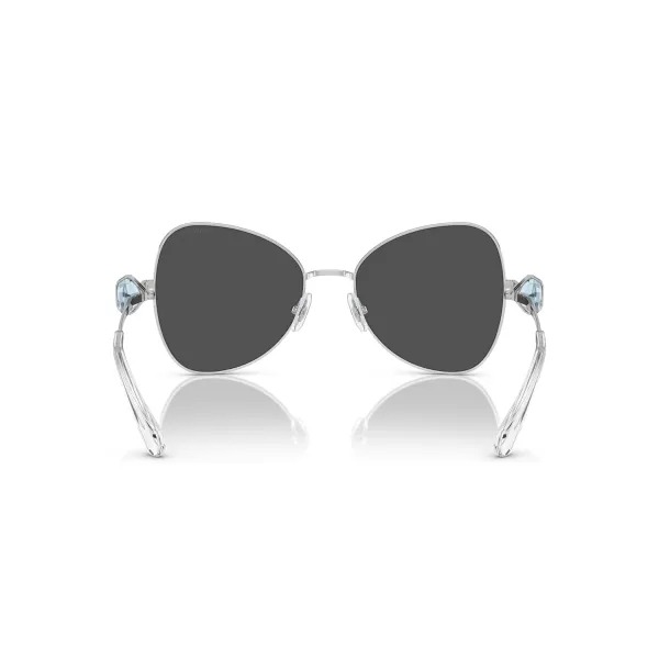 Swarovski Womens Sk7002 Butterfly SunglassesSilverDark Grey