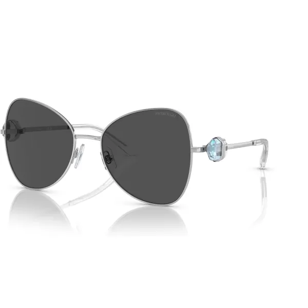 Swarovski Womens Sk7002 Butterfly SunglassesSilverDark Grey