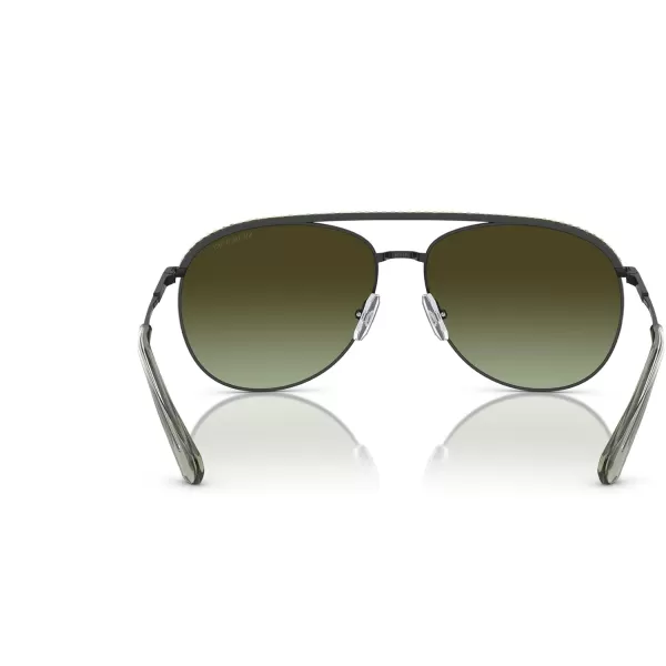 Swarovski Womens Sk7005 Aviator SunglassesBlackGreen Gradient Brown