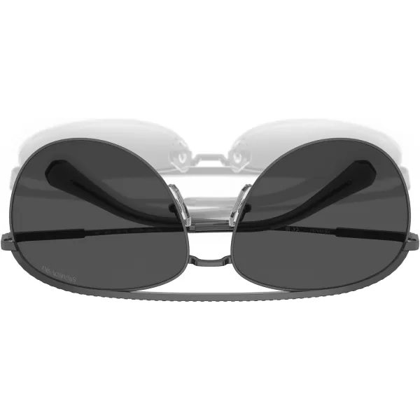 Swarovski Womens Sk7005 Aviator SunglassesDark SilverDark Grey