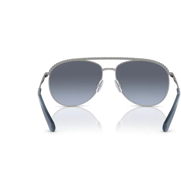 Swarovski Womens Sk7005 Aviator SunglassesGunmetalBlue Gradient Grey