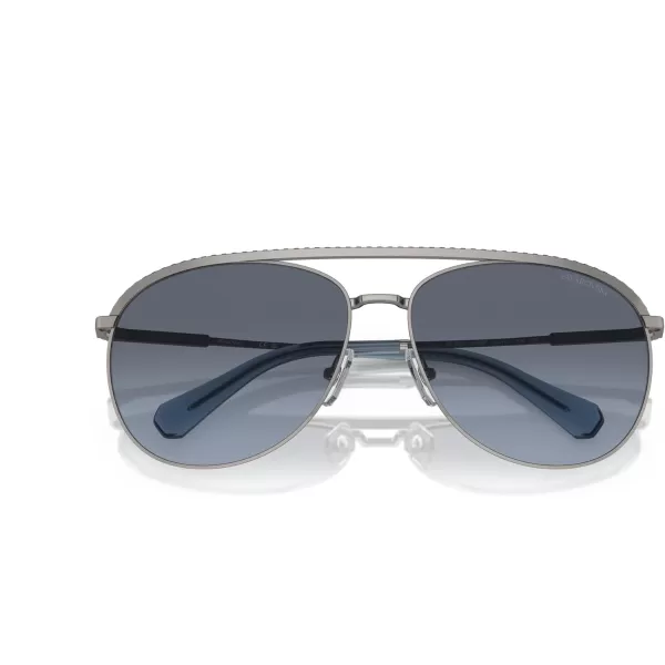 Swarovski Womens Sk7005 Aviator SunglassesGunmetalBlue Gradient Grey