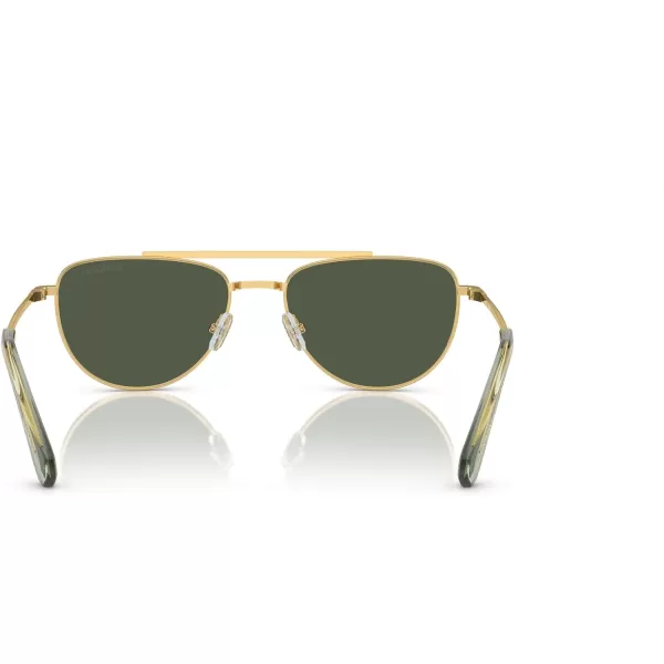 Swarovski Womens Sk7007 Square SunglassesGoldLight Green