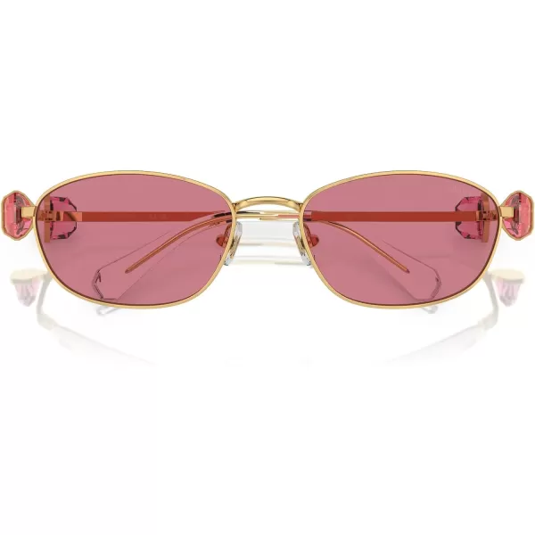 Swarovski Womens Sk7010 Oval SunglassesGoldPink