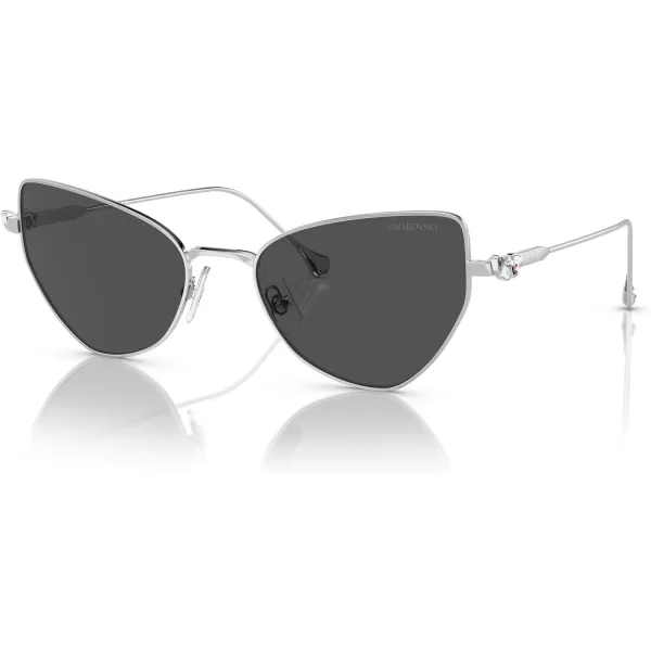 Swarovski Womens Sk7011 Butterfly SunglassesSilverDark Grey