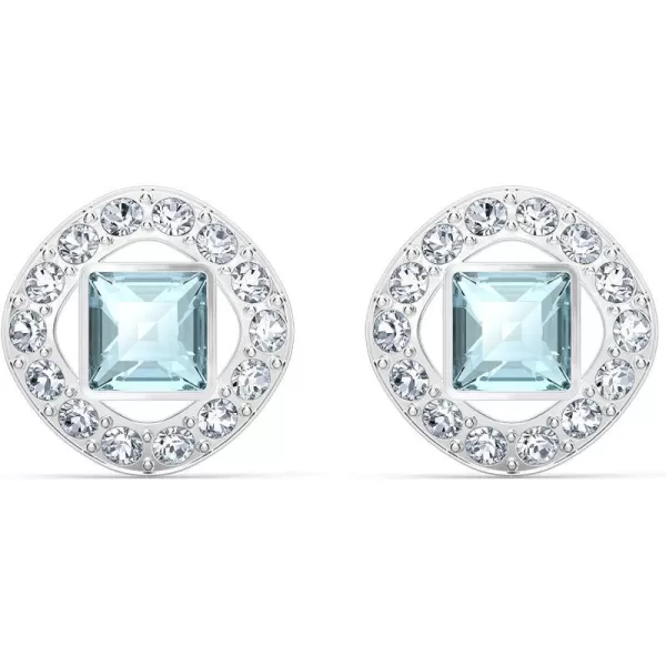 SWAROVSKI Angelic Square Collection EarringsAqua Blue