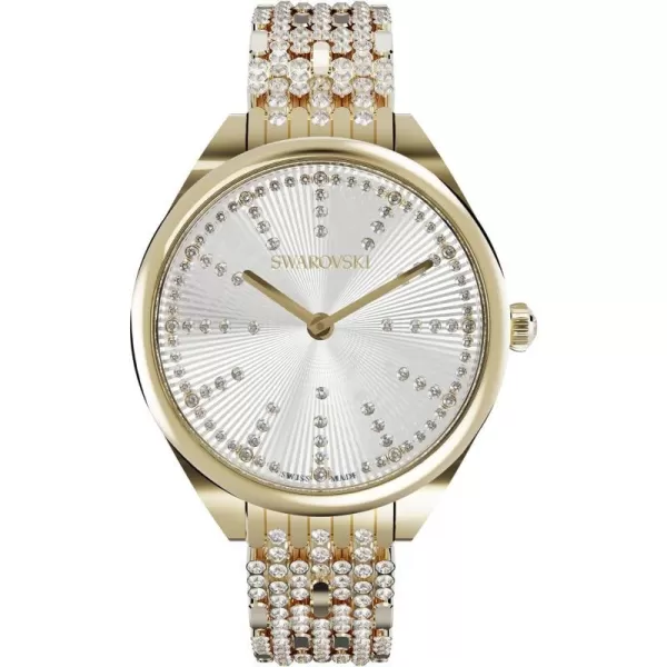 SWAROVSKI Attract Crystal Watch Collection Metal BraceletGold Tone Finish