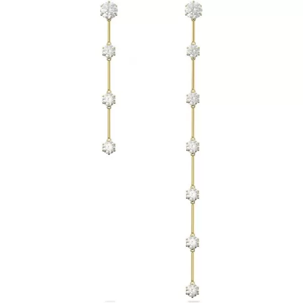 SWAROVSKI Constella Collection Asymmetrical Drop EarringsGold Tone