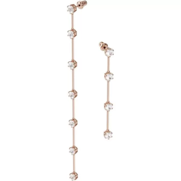 SWAROVSKI Constella Collection Asymmetrical Drop EarringsRoseGold Tone