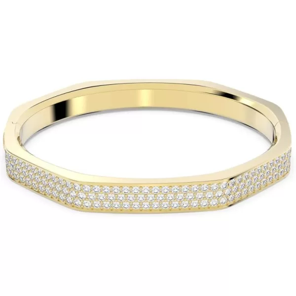 SWAROVSKI Dextera Bangle Octagon shape PavLarge GoldTone Finish