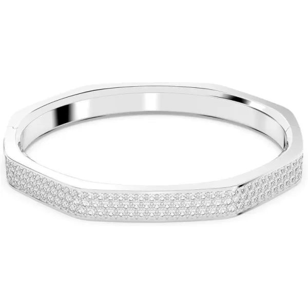 SWAROVSKI Dextera Bangle Octagon shape PavLarge Rhodium Finish