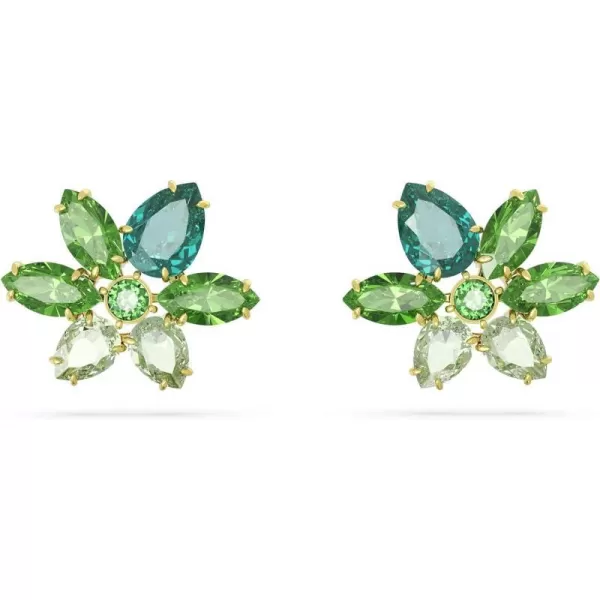 SWAROVSKI Gema Flower Earrings CollectionGreen Flower Stud Earrings