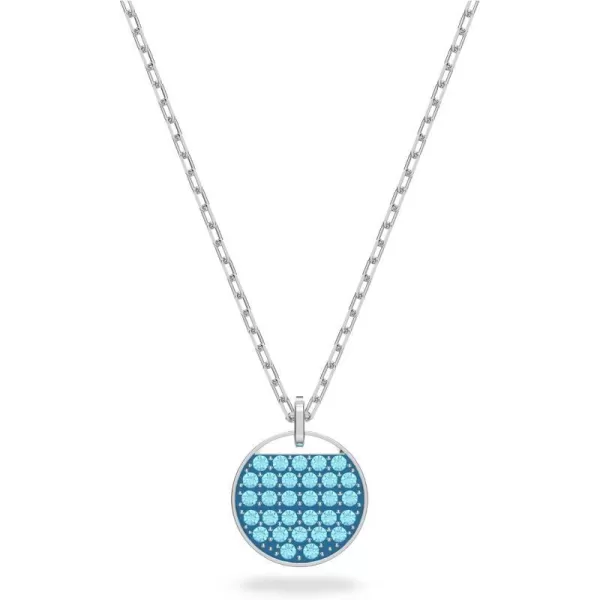 Pendant Necklace - Blue Crystals