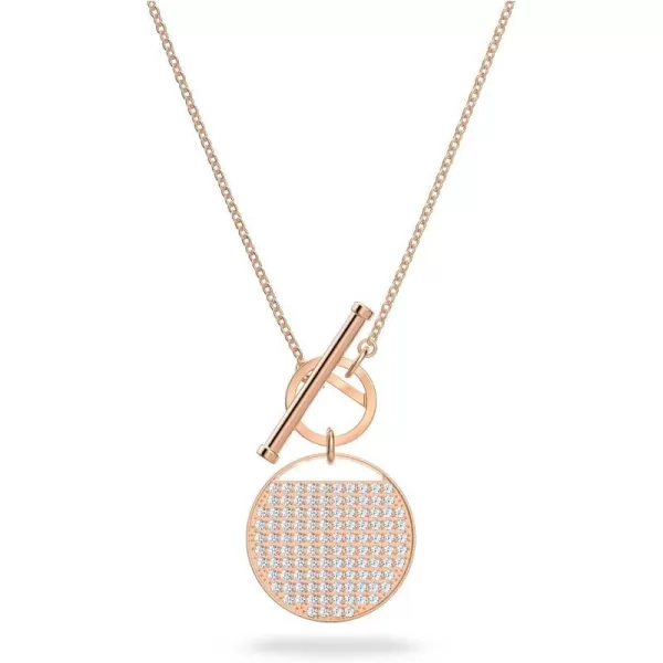 T Bar Necklace - Rose Gold Tone Finish