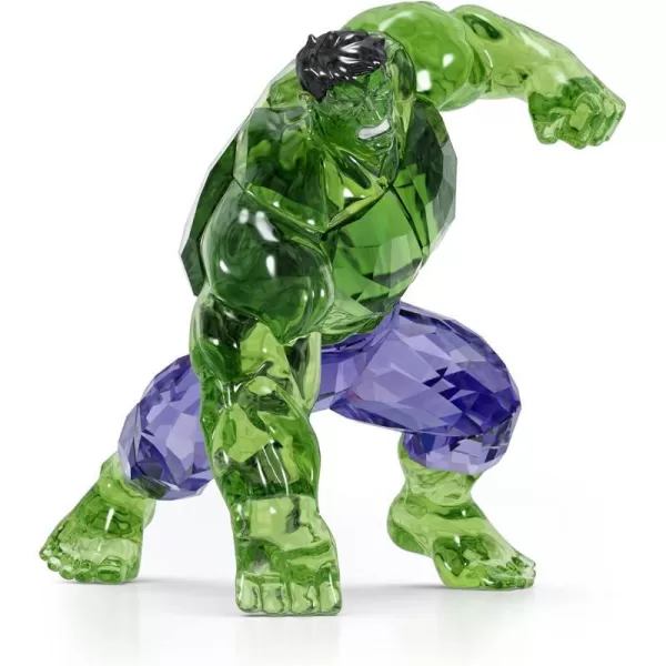 SWAROVSKI Marvel Black Panther Figurine Multiple Facets of Black Crystals and SilverTone Details Part of The Marvel Characters CollectionThe Incredible Hulk