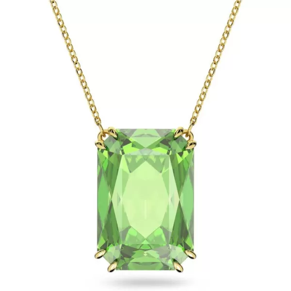 SWAROVSKI Millenia Earring and Necklace Crystal Jewelry Collection Gold Tone Finish Green CrystalsPendant