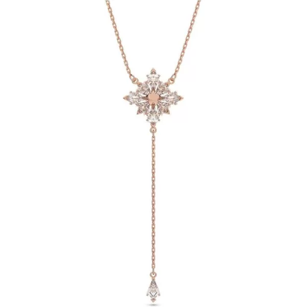 SWAROVSKI Stella Necklace Earrings and Bracelet Crystal Jewelry Collection Kite Cut Crystals Rose Gold Tone FinishY Necklace