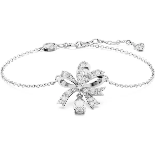 SWAROVSKI Volta Necklace Earrings and Bracelets Jewelry Collection BowInspired Clear Crystals with Rhodium FinishBracelet