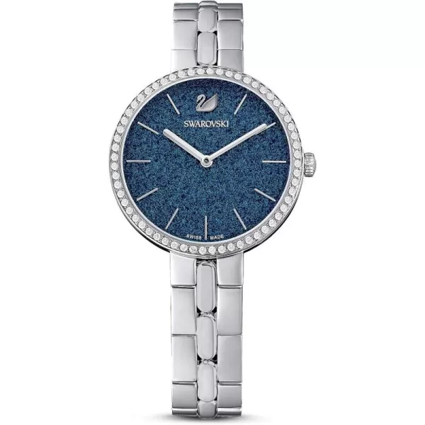 SWAROVSKI Womens Cosmopolitan Crystal Watch CollectionBlue and Silver Tone