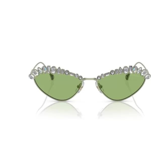 SWAROVSKI Womens Sk7009 Oval SunglassesMatte GreenDark Green