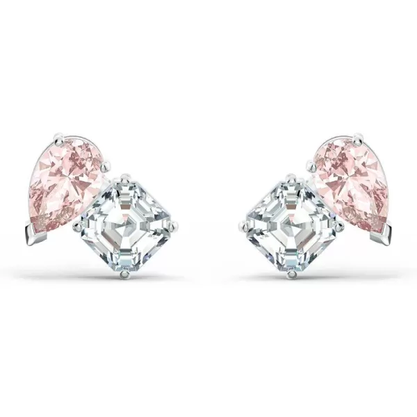 Swarovski Attract Soul Jewelry Collection Pink Crystals Clear CrystalsStud Earrings  PinkClear Crystals