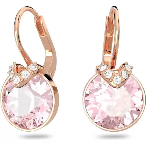 Earrings - Pink Crystals Rose Gold Finish