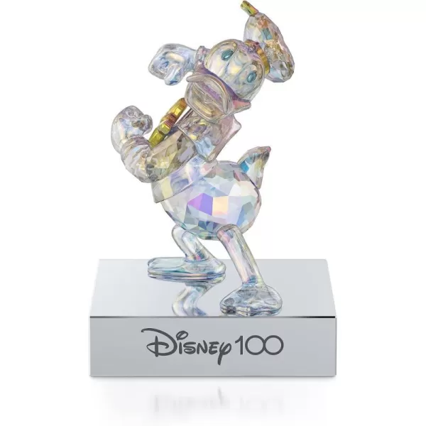 Swarovski Disney100 Donald Duck Figurine Multiple Facets in Aurora Borealis Color Effect Part of The Disney100 CollectionMickey Mouse