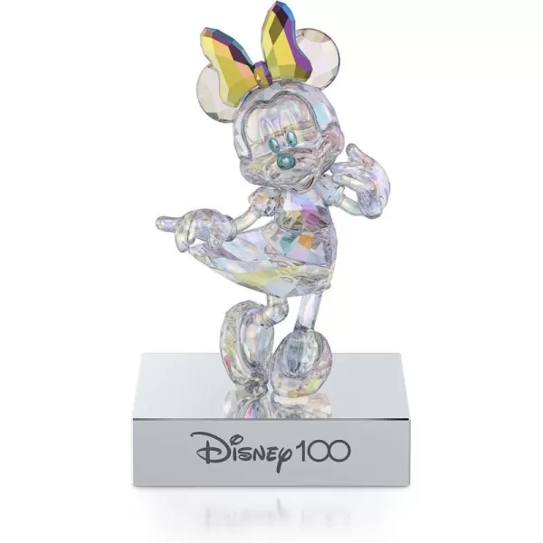 Swarovski Disney100 Donald Duck Figurine Multiple Facets in Aurora Borealis Color Effect Part of The Disney100 CollectionMinnie Mouse